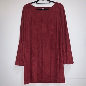 Rokoko Mini/long sleeve dress - Red/Suede, size M